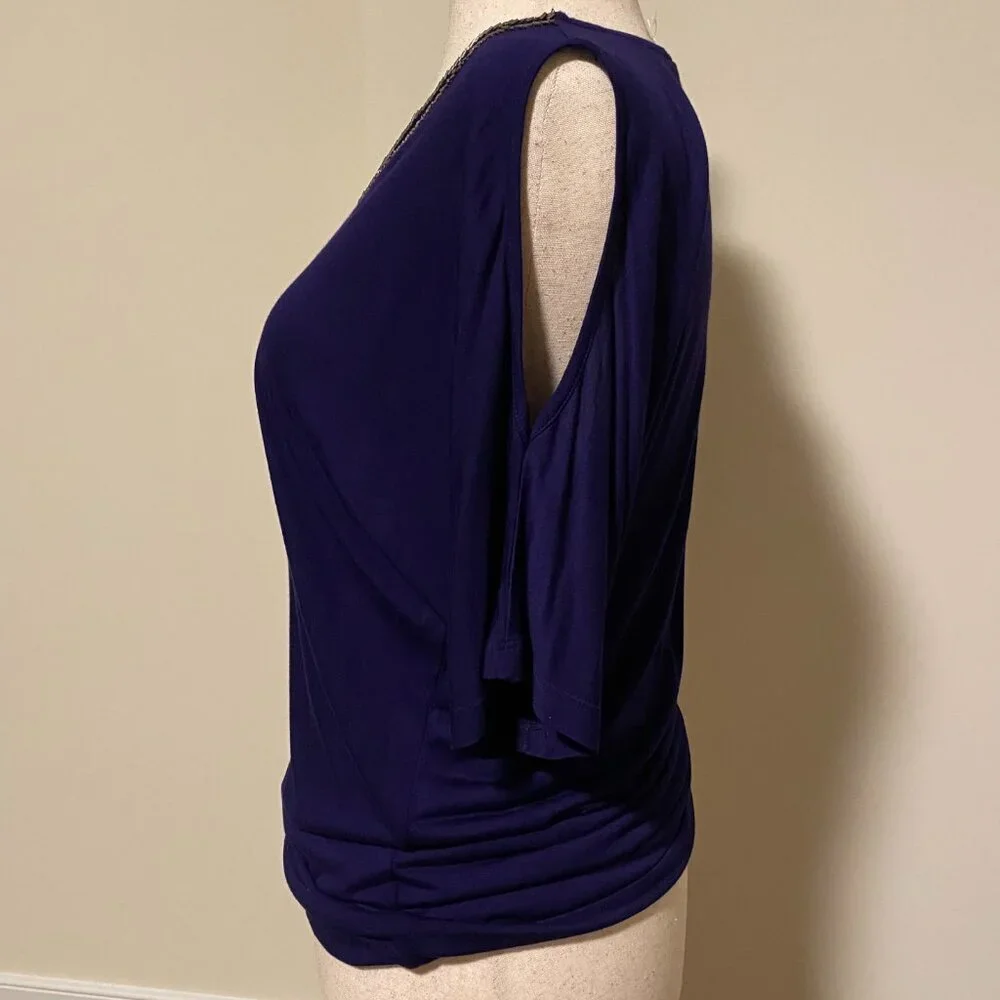 NWT Cable & Gauge Purple Embellished Blouse Size XL - Picture 3 of 8